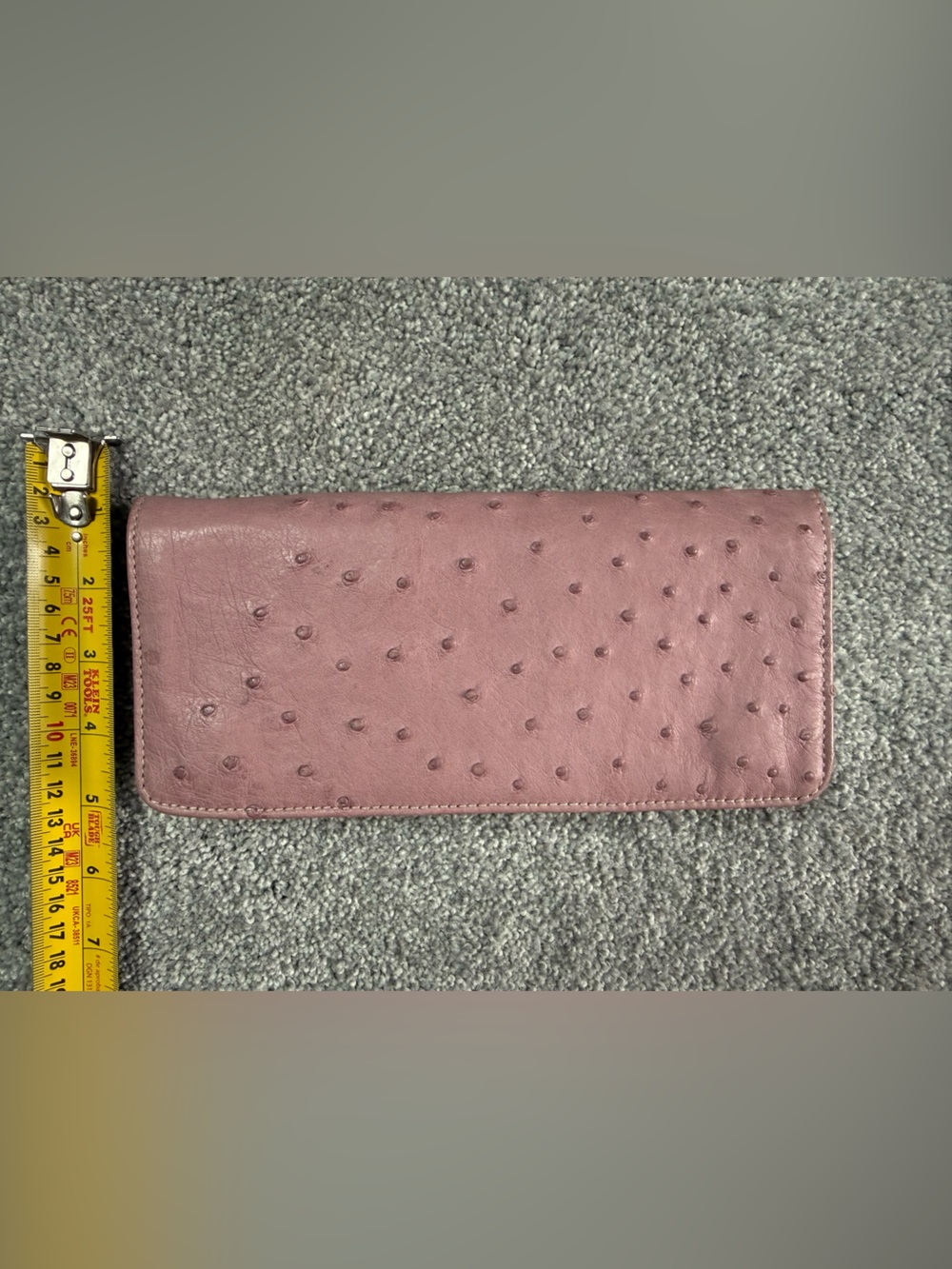 Lucchese Pink/Purple Ostrich-Embossed Leather Wallet - Picture 8 of 9